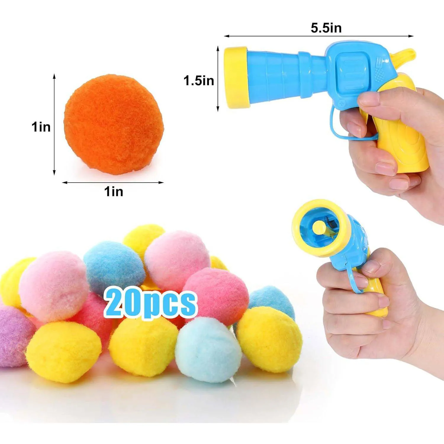Lanzador De Bolas Para Gatos Aiersa Con 20 Pompones Interactivo Y Seguro 5