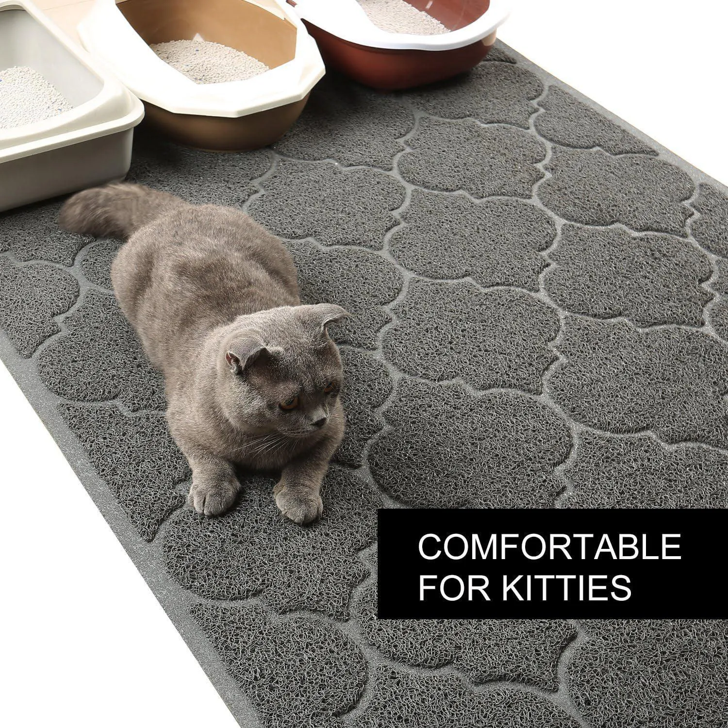 Alfombrilla XL Para Arenero De Gato Con Material Seguro Fácil De Limpiar Y Antideslizante 7