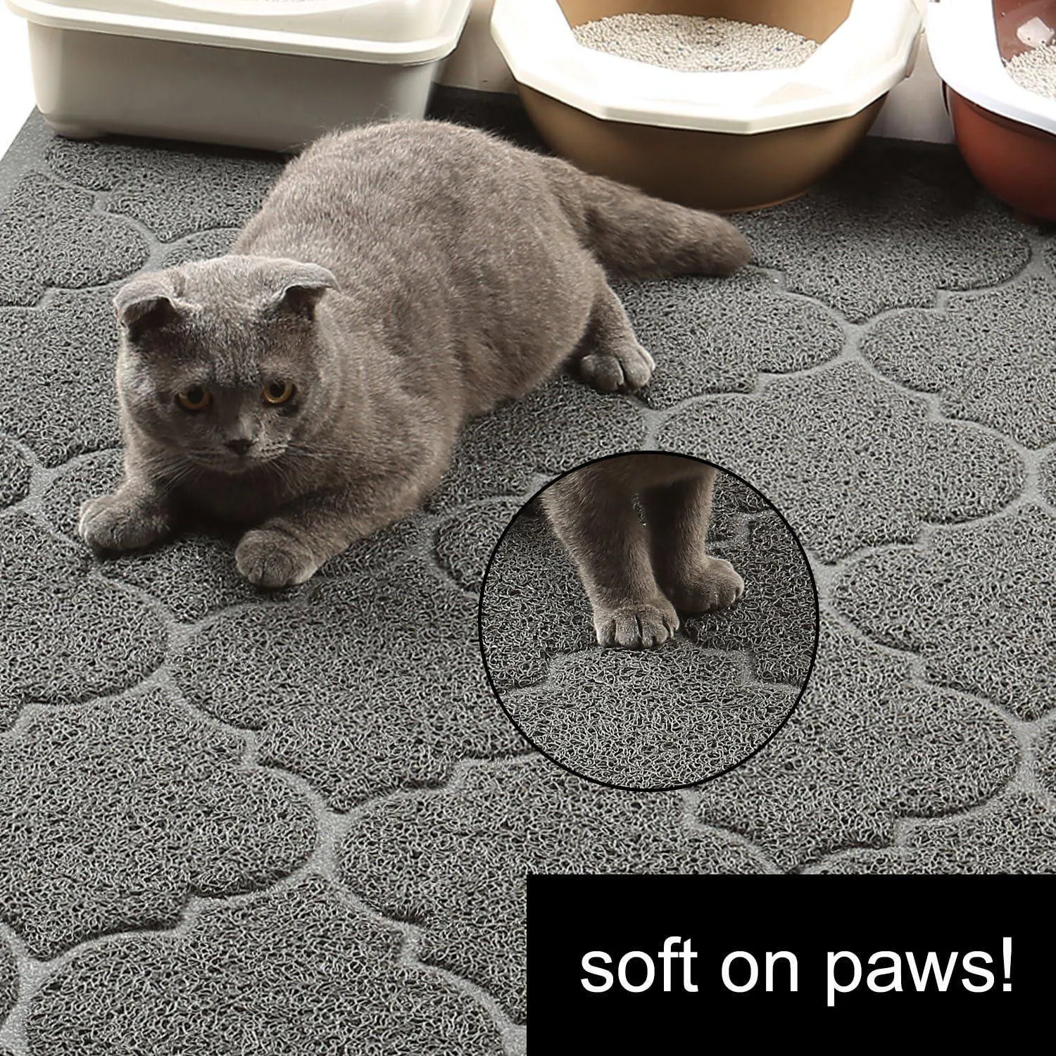 Alfombrilla XL Para Arenero De Gato Con Material Seguro Fácil De Limpiar Y Antideslizante 9