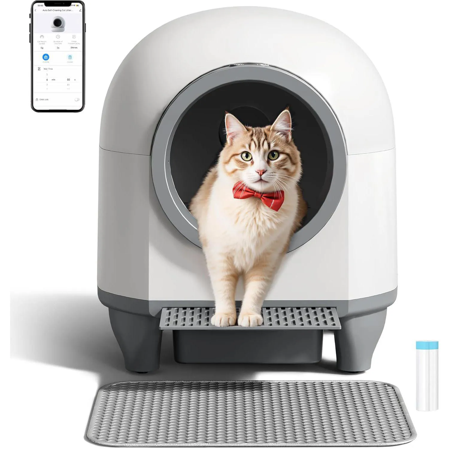 Caja De Arena Automática Para Gatos Con Limpieza Inteligente Y Control Por App