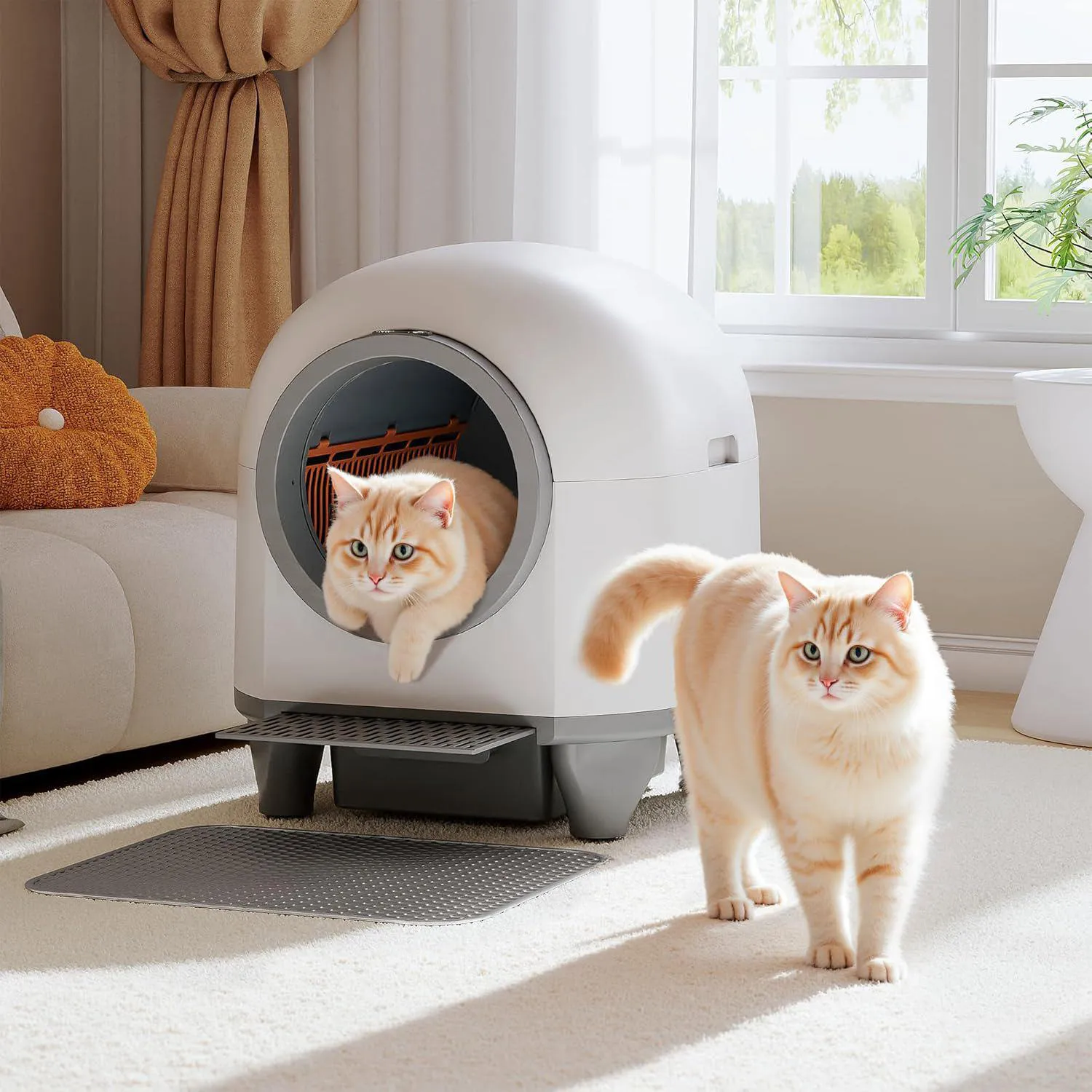 Caja De Arena Automática Para Gatos Con Limpieza Inteligente Y Control Por App 3