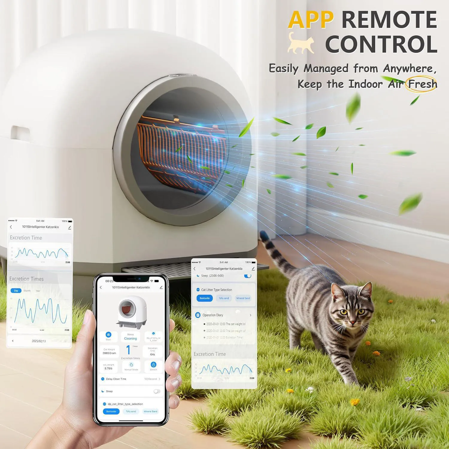 Caja De Arena Automática Para Gatos Con Limpieza Inteligente Y Control Por App 4