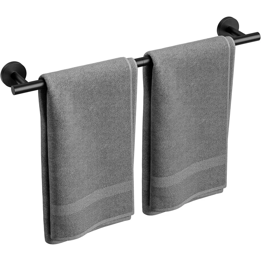 Toallero Negro Mate de Acero Inoxidable para Baño Diseño Moderno ...