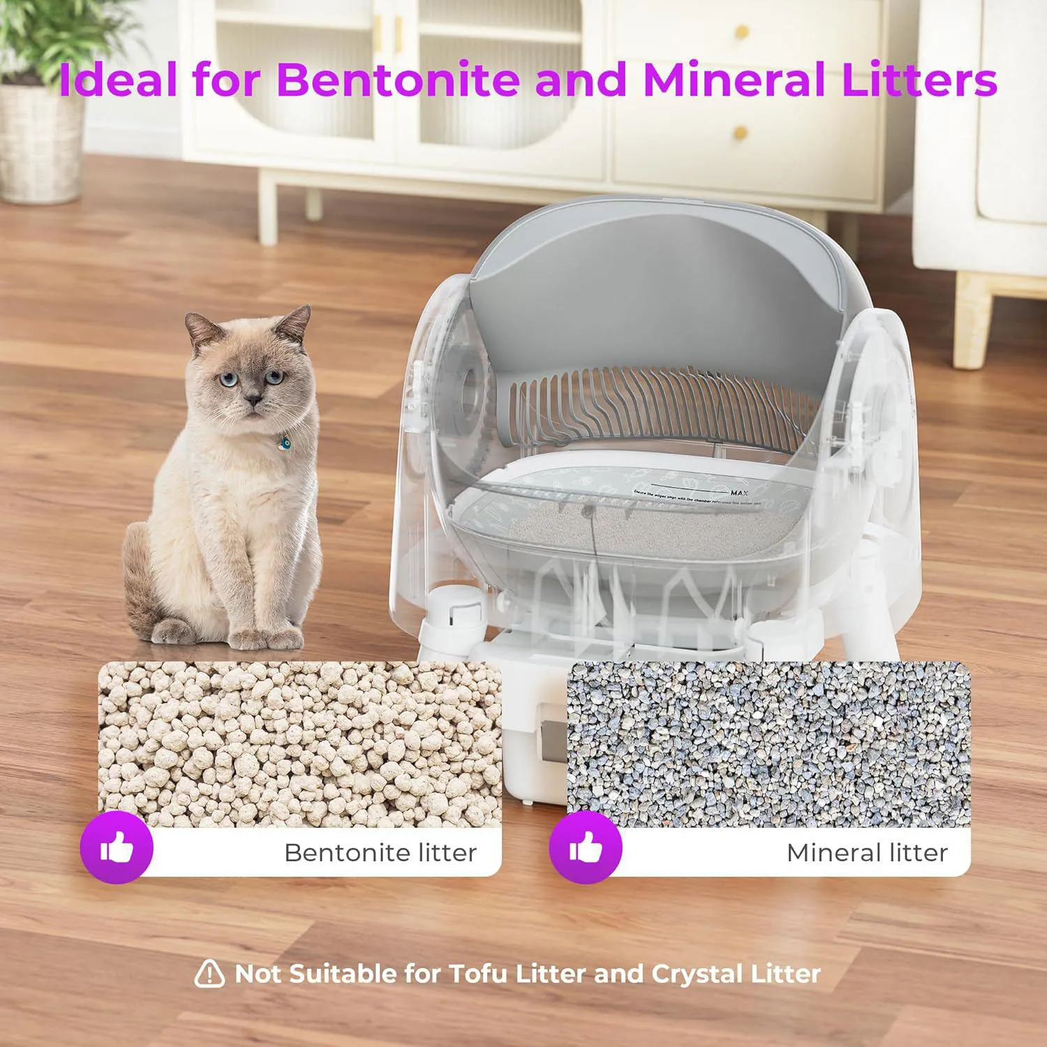 Caja De Arena Para Gatos PetPivot Autolimpiante Grande Con Alfombrilla Incluida 3