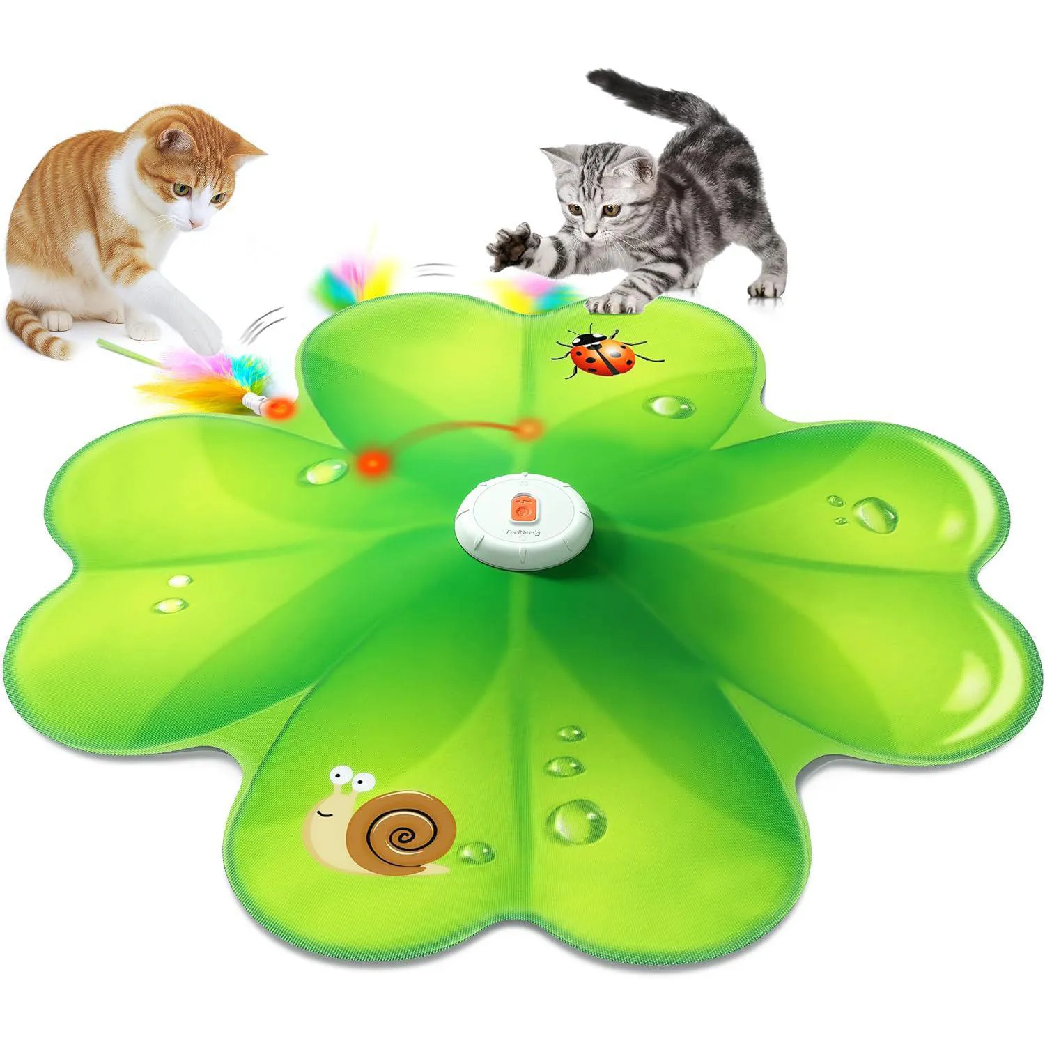 Juguete Interactivo Para Gatos Con Plumas Ocultas Y Luz LED Recargable