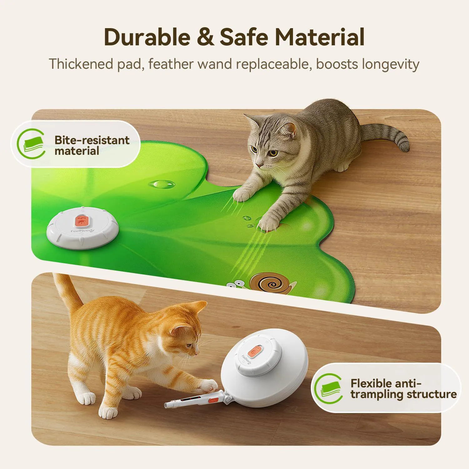 Juguete Interactivo Para Gatos Con Plumas Ocultas Y Luz LED Recargable 6