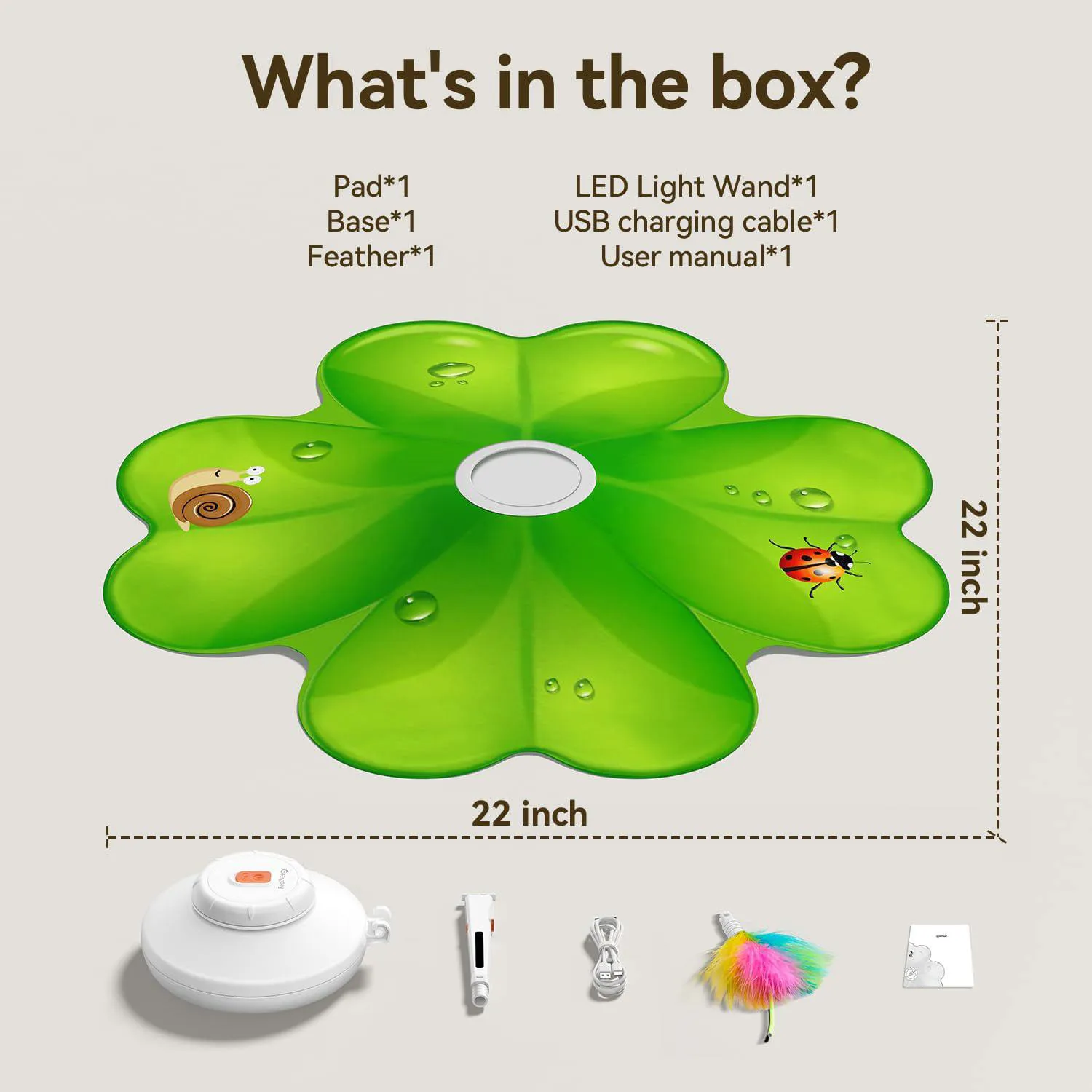 Juguete Interactivo Para Gatos Con Plumas Ocultas Y Luz LED Recargable 8