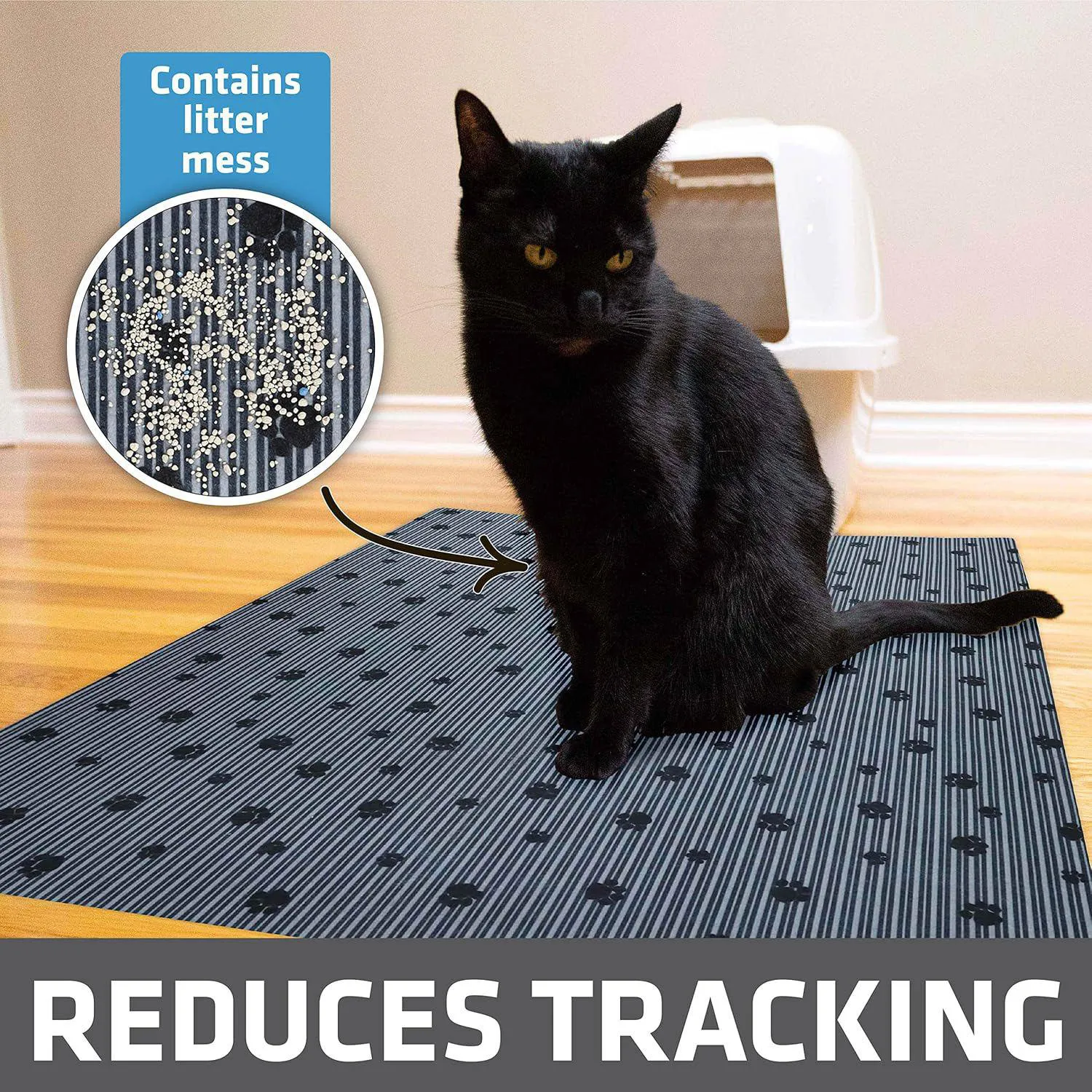 Tapete Para Caja De Arena De Gato Absorbente Impermeable Con Material Reciclado