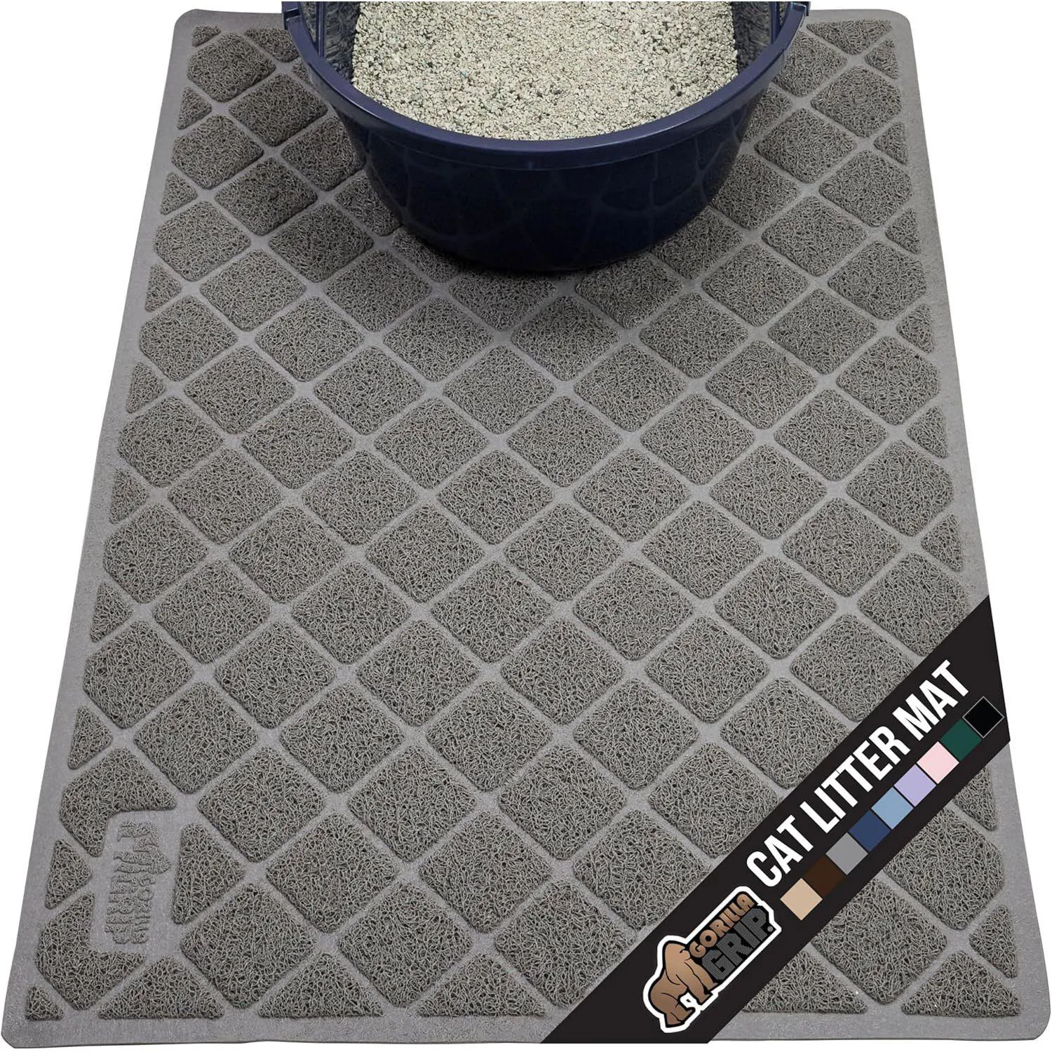 Tapete Atrapa Arena Para Gatos Con Respaldo Antideslizante Impermeable