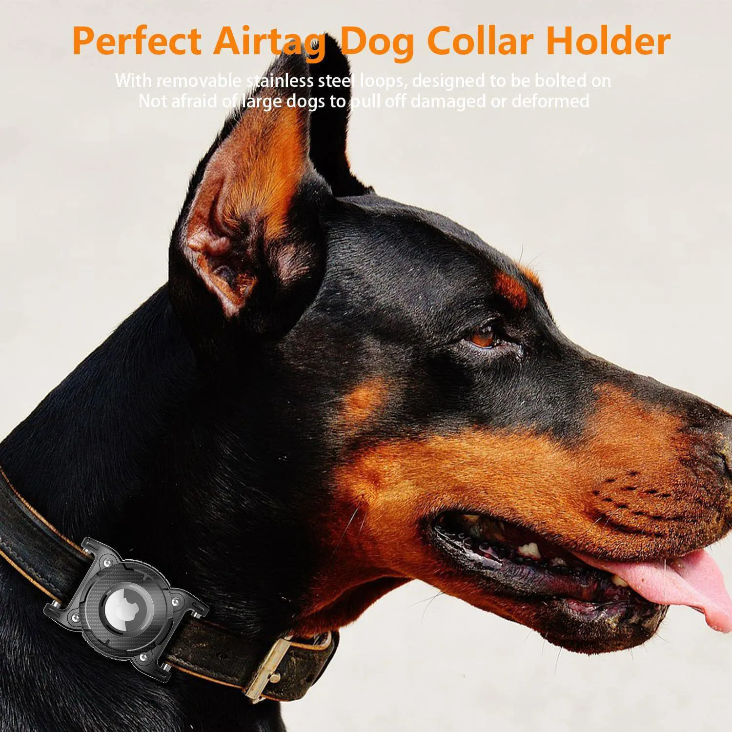 Soporte Para Airtag Para Collar De Perro Impermeable Con Lazo Metálico 3