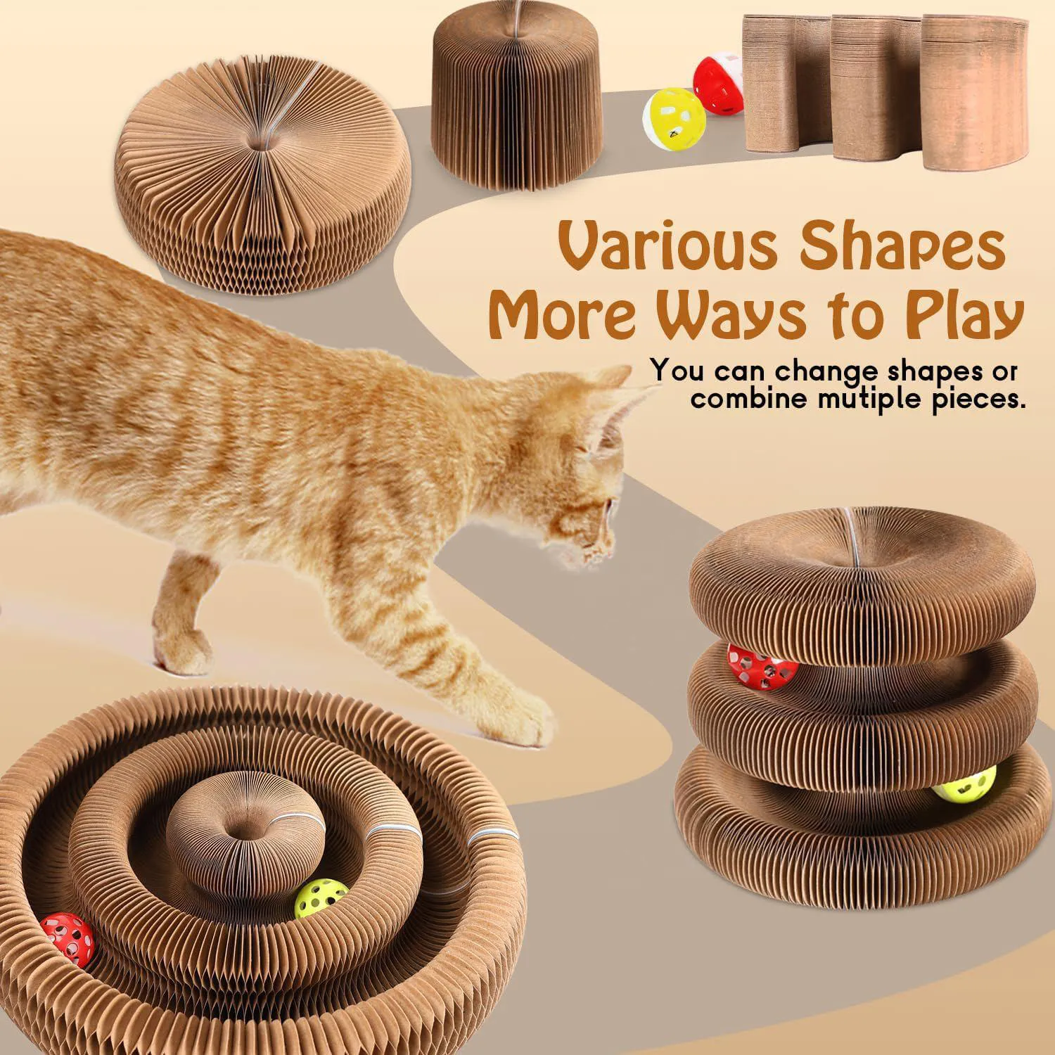 Juguete De Pelota De Pista Para Gatos Dosanlues Con Diseño De Doble Capa 3