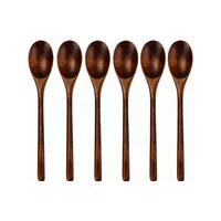 Set de Cucharas de Madera Aoosy Juego de 6 para Cocina y Mezcla