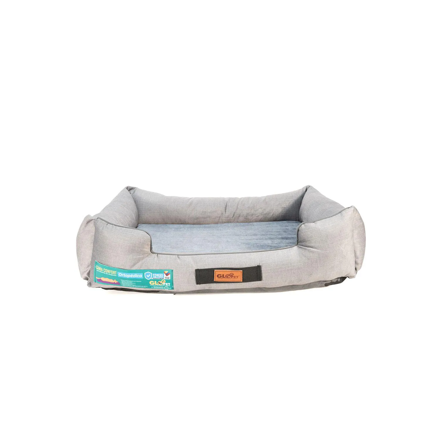 Cama Sofá Gloopet Italia Con Tecnologia Antiestres Para Mascota Talla M Gris