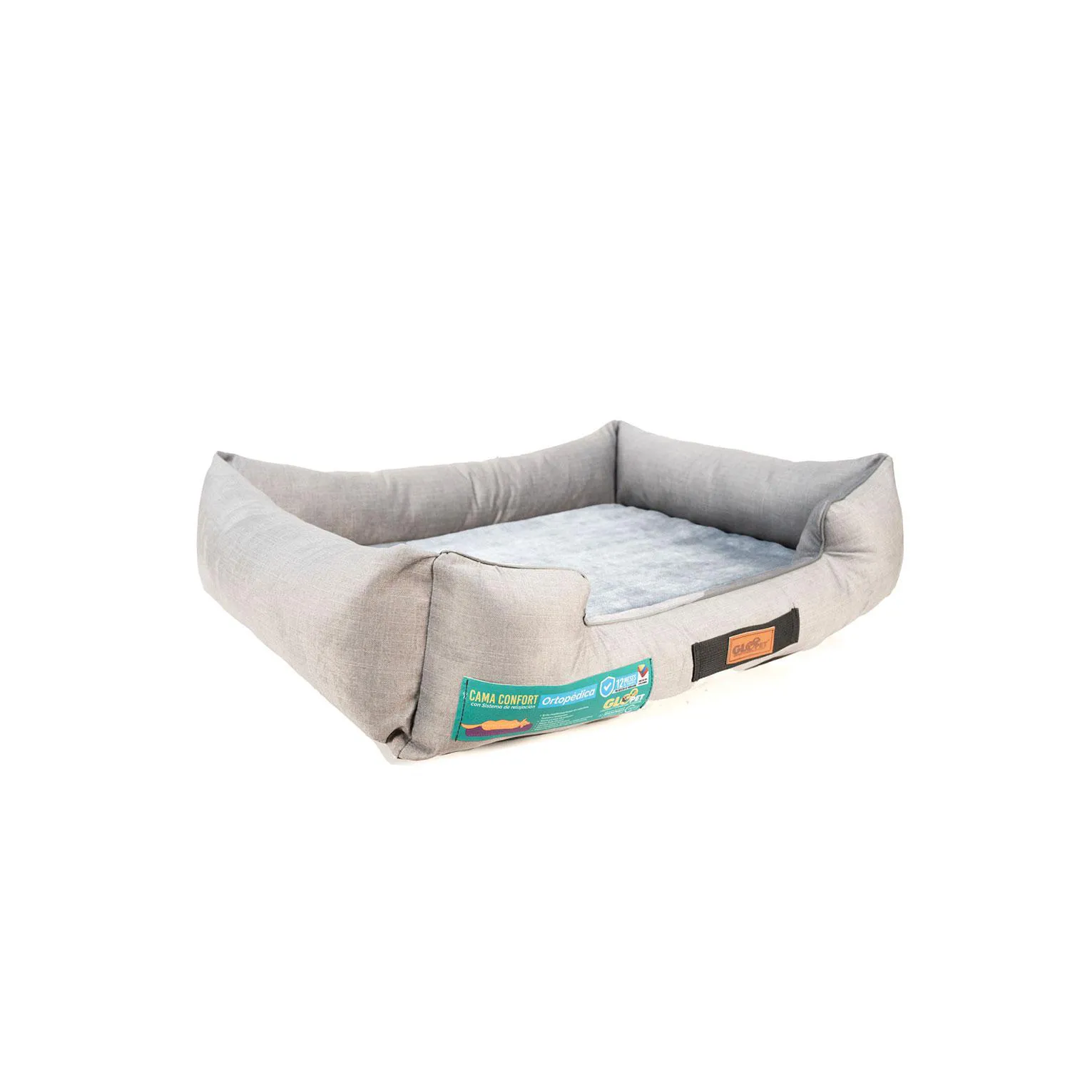 Cama Sofá Gloopet Italia Con Tecnologia Antiestres Para Mascota Talla L Gris