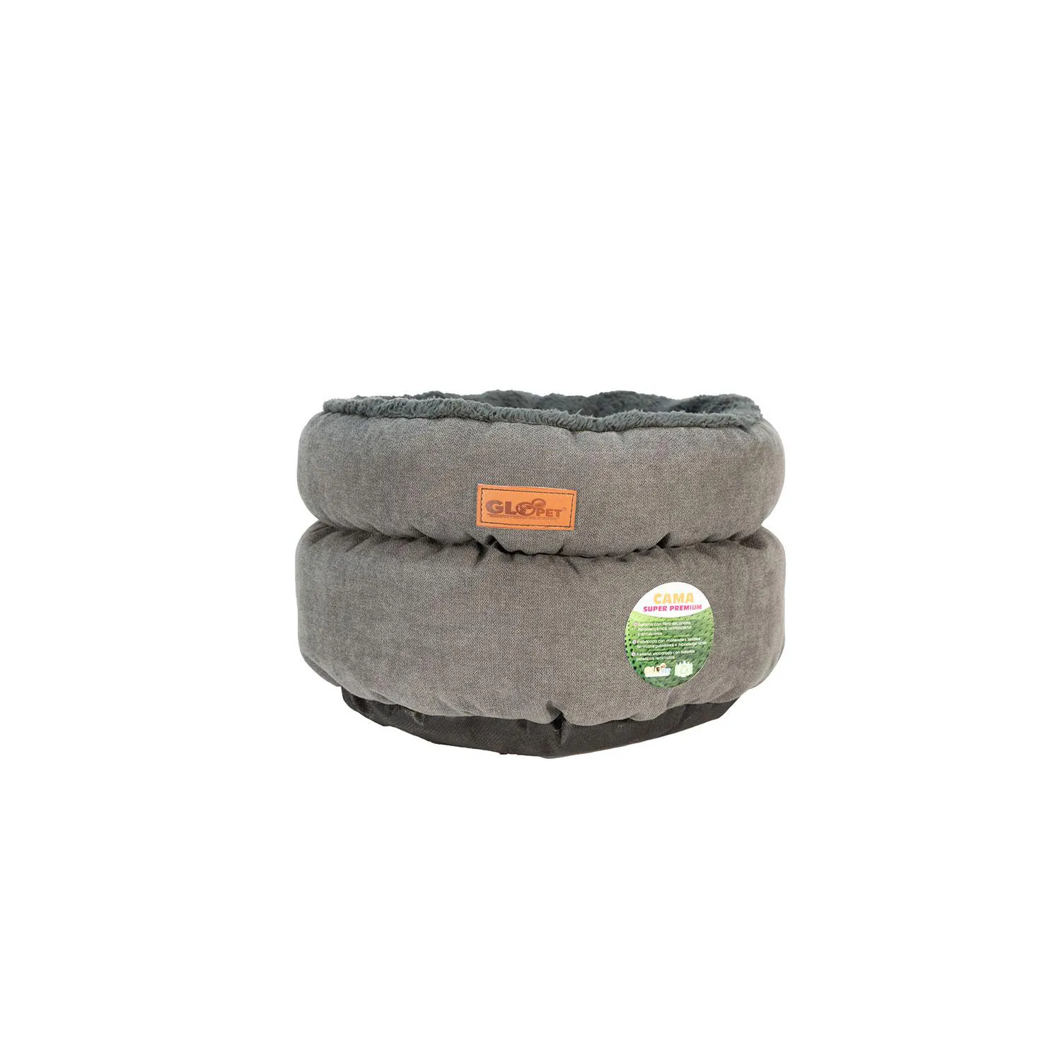 Cama Gloopet Fat Para Mascota Talla Unica Gris