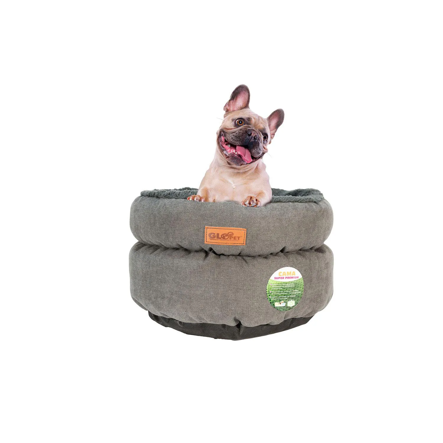 Cama Gloopet Fat Para Mascota Talla Unica Gris 3