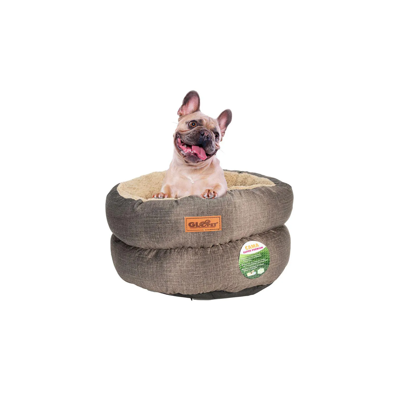 Cama Gloopet Fat Para Mascota Talla Unica Café 3