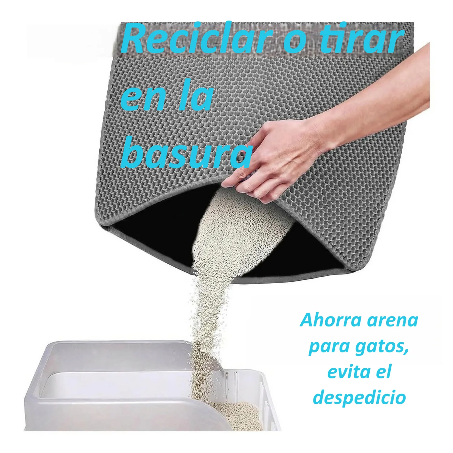 Tapete Grande para Arena de Gatos Xuanyaente Doble Capa Impermeable Antideslizante