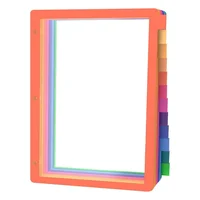 Separadores de Carpeta de Plástico con Pestañas Multicolores para Tres Anillos