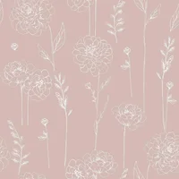 Papel Tapiz Autoadhesivo Floral Rosa Cottagecore