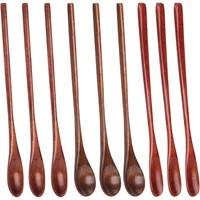 Cucharas de Miel de Madera Hansgo 9 Piezas Largas para Mezclar