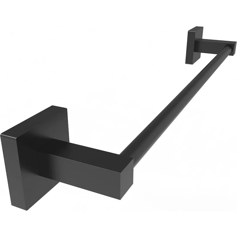 Toallero Negro Mate de Acero Inoxidable para Baño Diseño Cuadrado ...