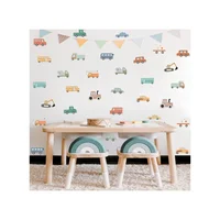 Vinilos Decorativos Vehículos Acuarela Para Niños