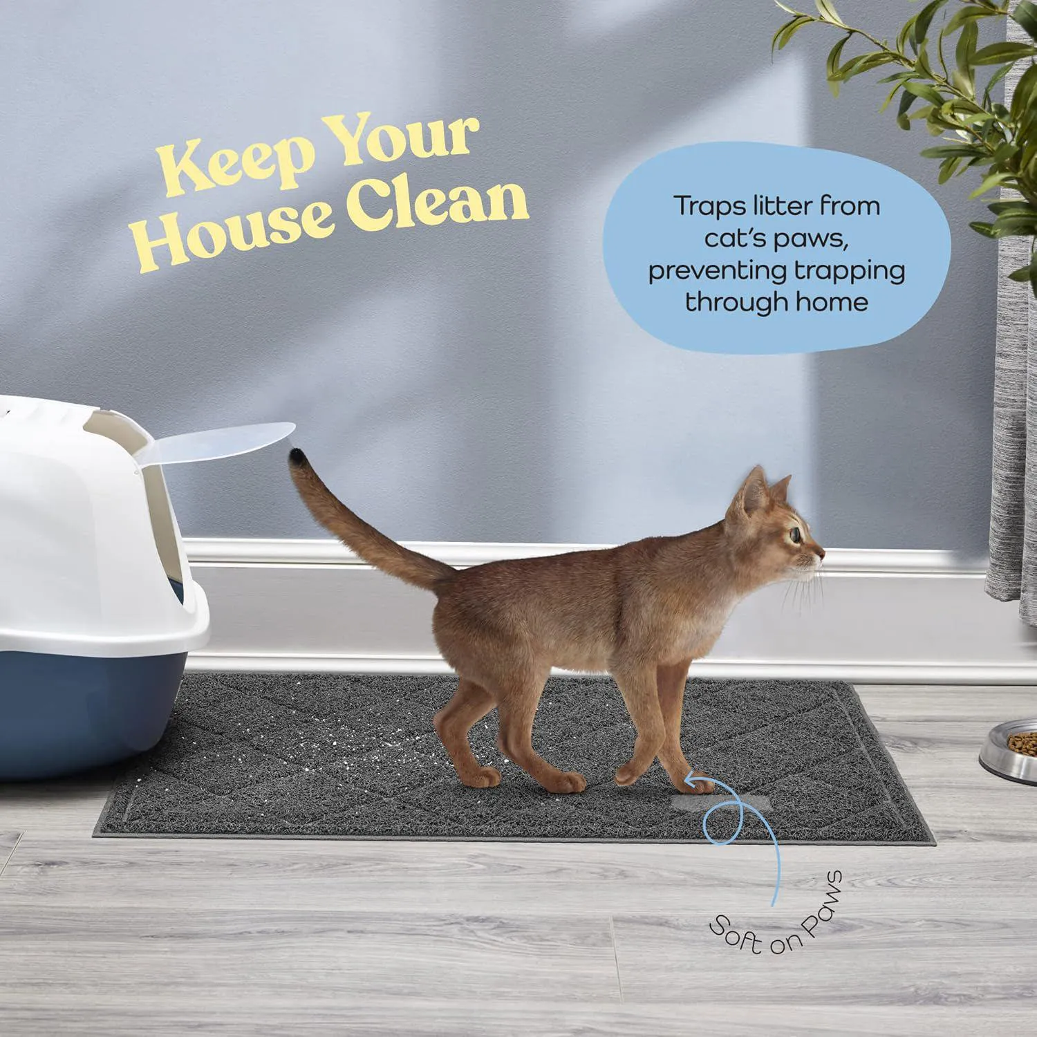 Tapete Jumbo Para Arena De Gatos Pitpet Grueso Impermeable Antideslizante
