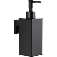 Dispensador De Jabón Negro Mate Montado En Pared De Aluminio