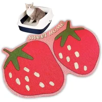 Tapete Para Arena De Gato Diseño De Fruta Antideslizante Flexible Y Duradero