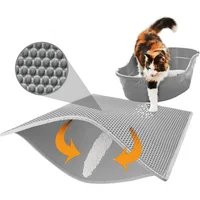 Tapete Para Arena De Gatos Impermeable Con Diseño Panal Antideslizante
