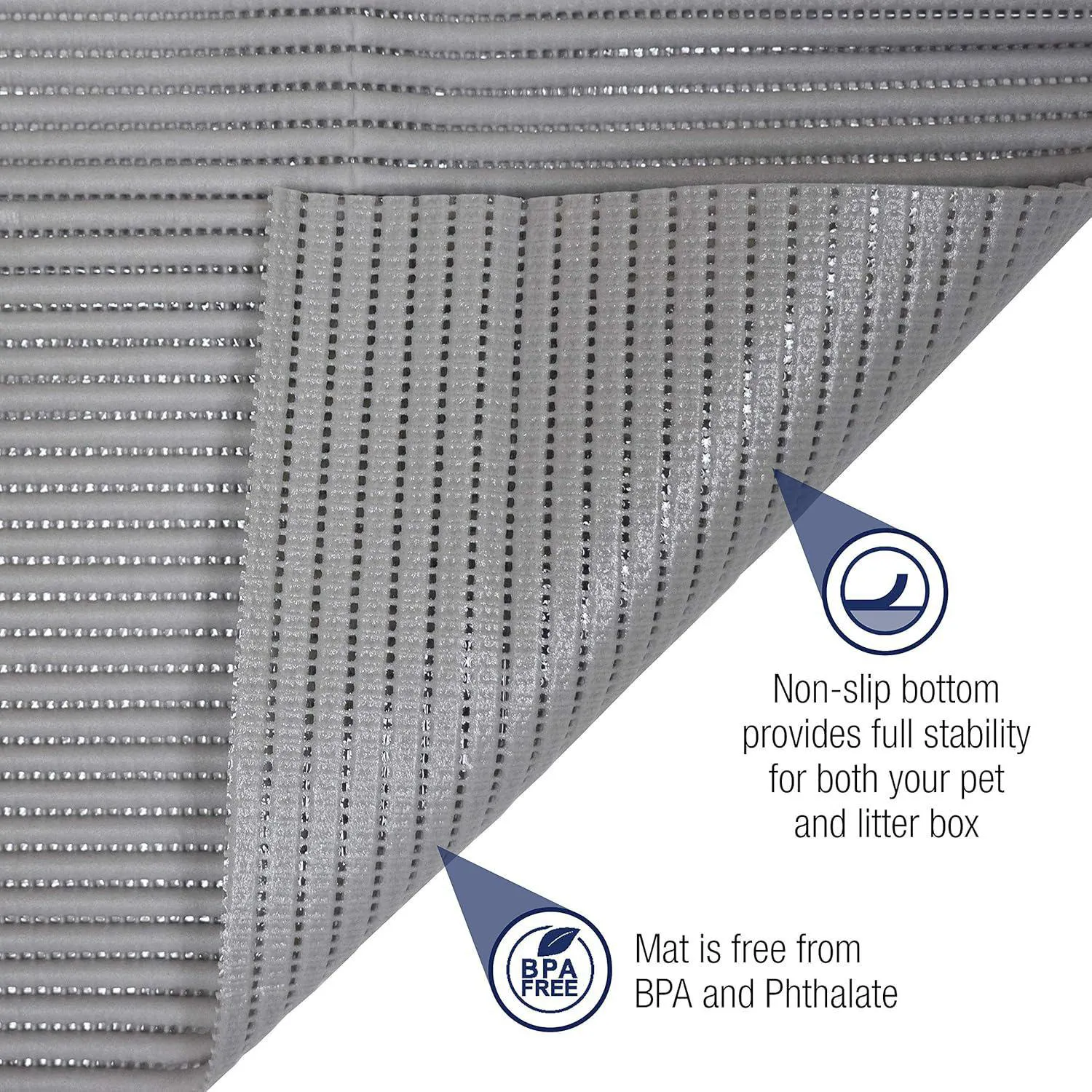 Alfombrilla Extra Grande Para Arena De Gatos Impermeable Antideslizante Y Fácil De Limpiar
