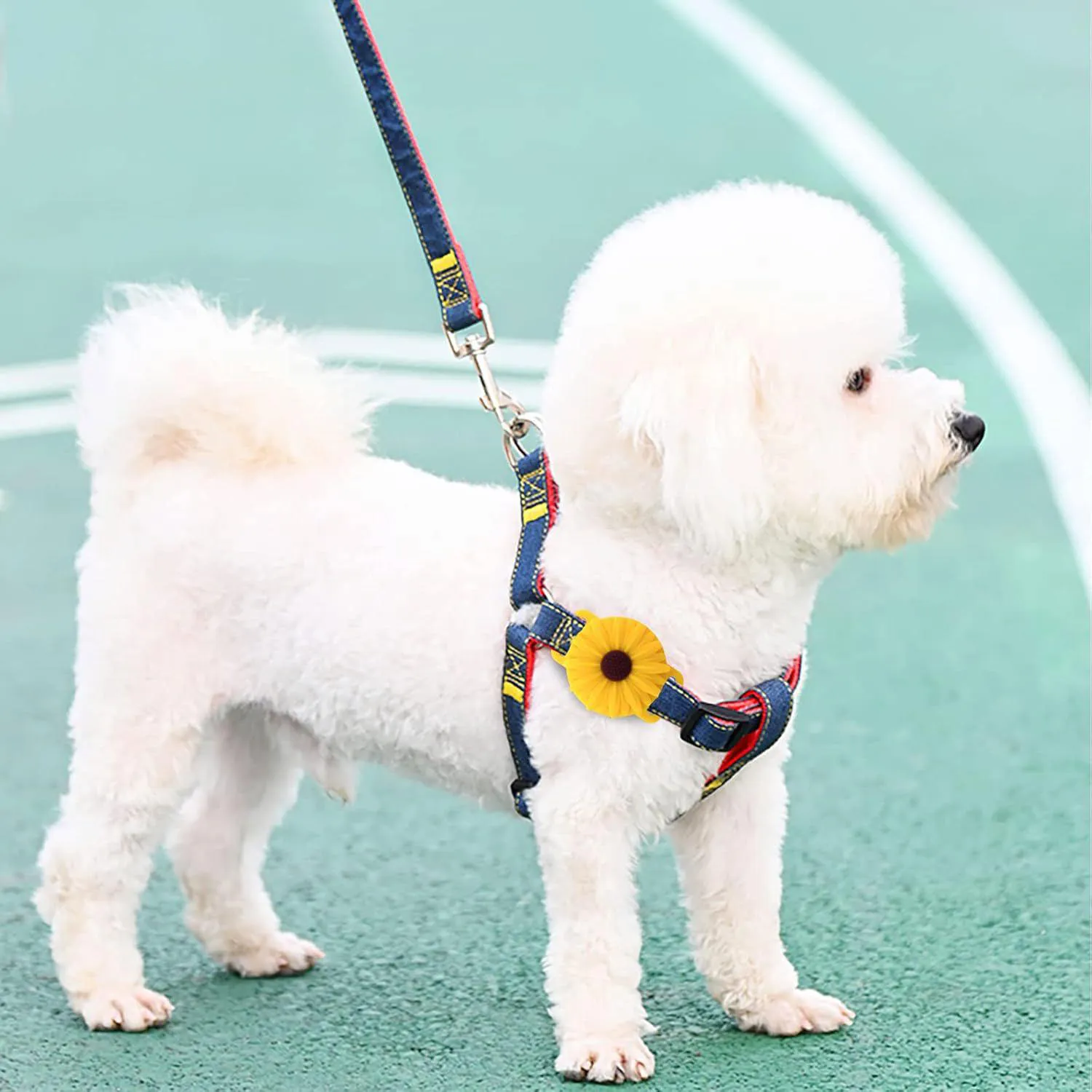 Funda De Silicona Para Airtag Con Diseño Girasol Compatible Con Collar De Mascota 4