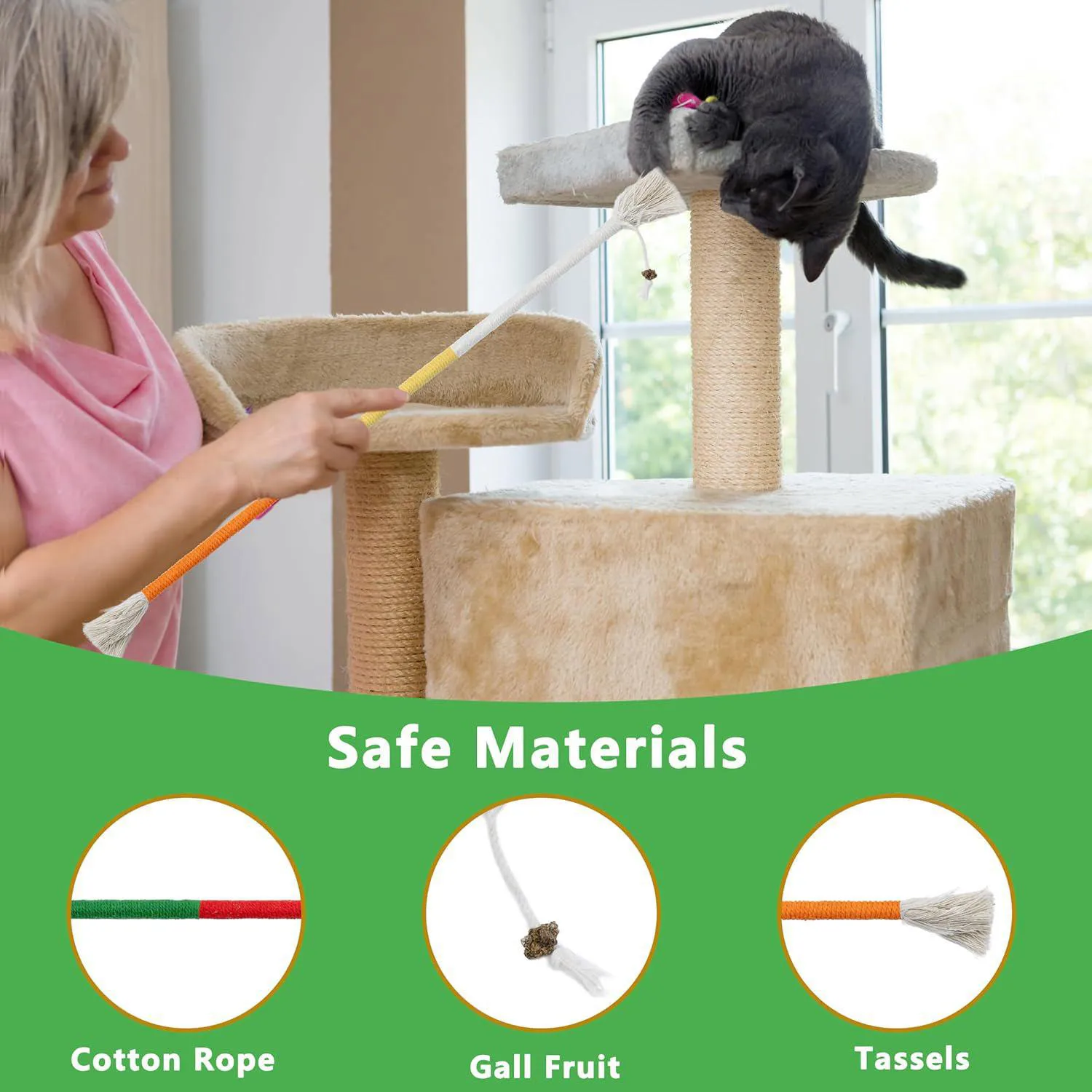 Juguete De Cuerda Maiiu Para Gatos Con Limpieza Dental Y Material Seguro 3