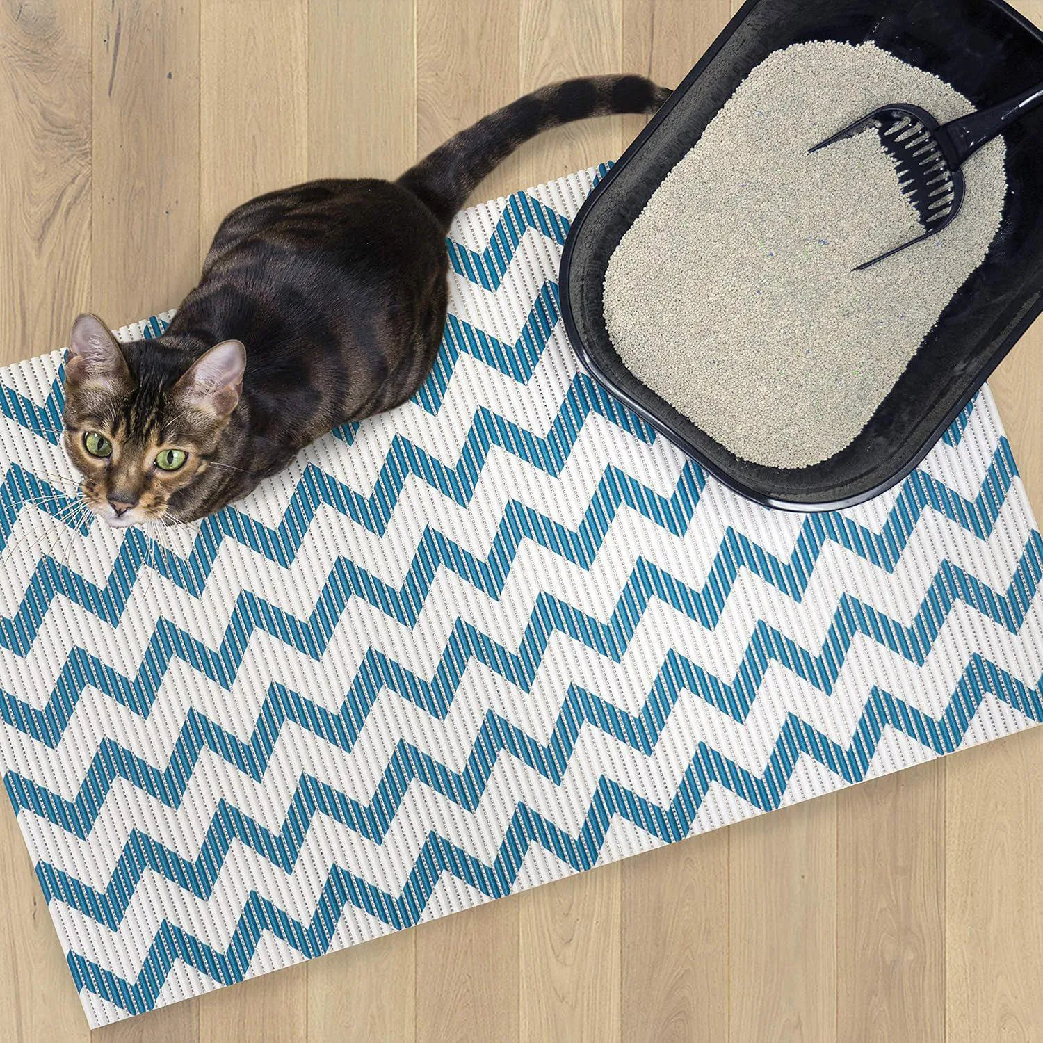 Tapete Para Arena De Gato Extra Grande De Espuma Impermeable Fácil De Limpiar 4