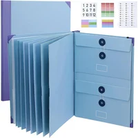 Organizador de Documentos con Folios y Bolsillos con Etiquetas Coloridas