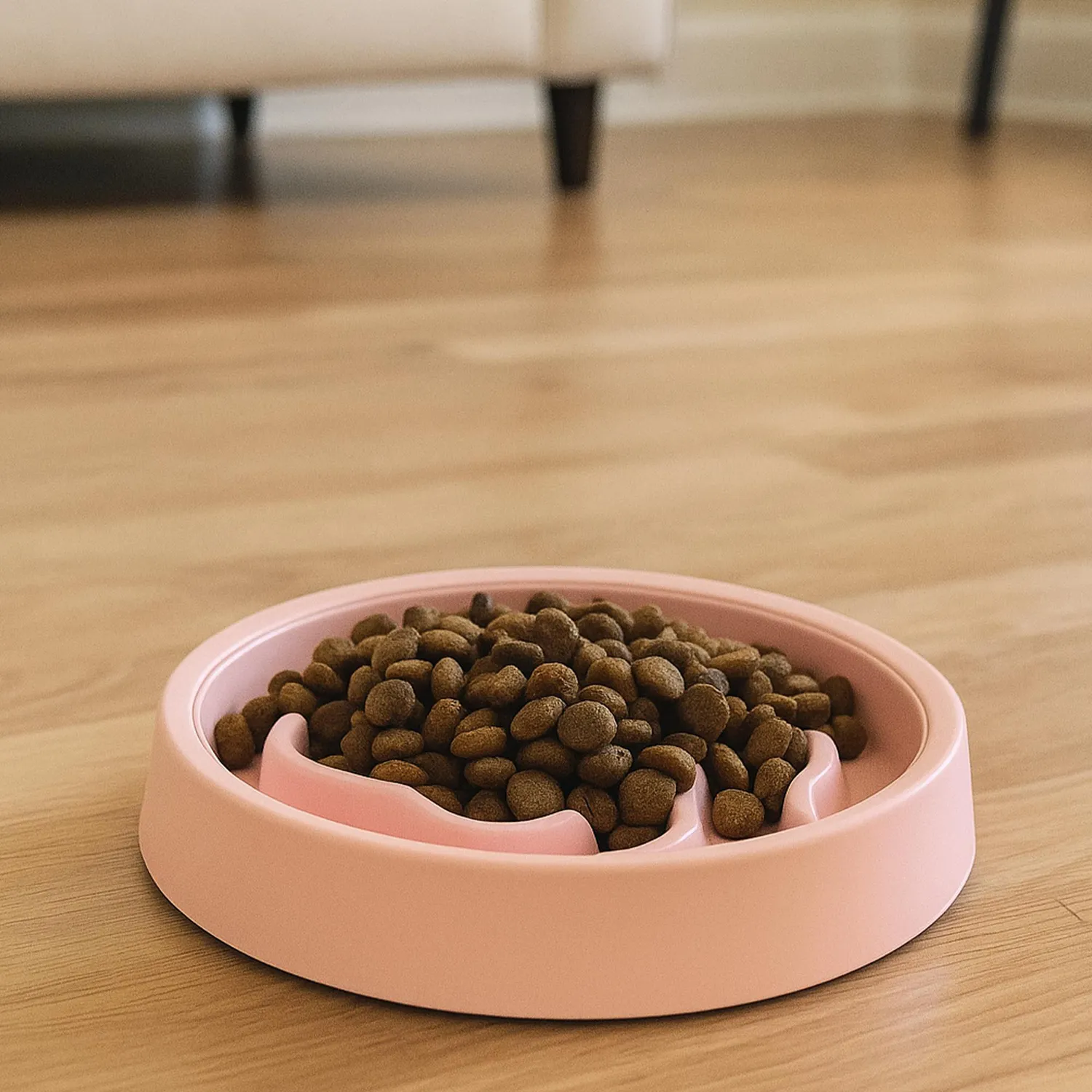 Comedero Para Mascotas Alimentacion Lenta Rosado 3