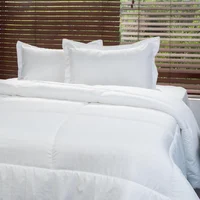 Cobija Plumon Plus Blanco Semidoble + 2 Fundas