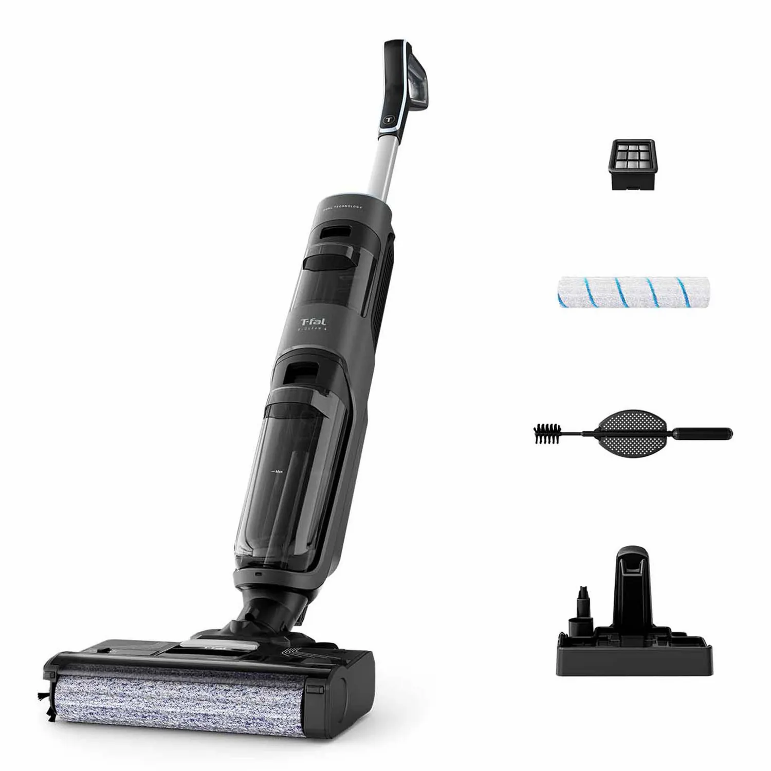 Aspiradora Trapeadora T-fal X-clean 4 Inalámbrica Función 2 En 1 para Suelos Duros
