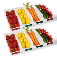 Set X8 Organizador Extraíble Nevera Transparente Apilable