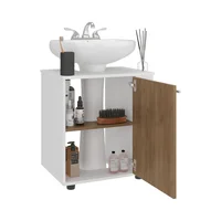 Mueble Lavamanos De Pedestal Phillips 62X56X41 Rta Blanco Fresno