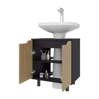 Mueble Lavamos De Pedestal Marlo 63X55X41 Rta Wengue Fresno