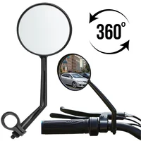 Espejo Redondo Retrovisor para Bicicleta Ajustable 360° 1 Unidad
