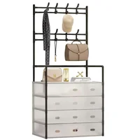 Organizador Zapatos con Perchero Zapatero Acrilico 5 Niveles