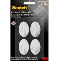 Gancho Permanente Pequeño Blanco Scotch 3m