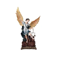 Figura San Miguel Arcángel 45cm Resina Hecho a Mano