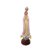 Figura Virgen de Fátima Rose 31cm Resina Hecho a Mano