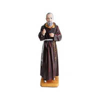 Figura Padre Pío 25cm Resina Hecho a Mano