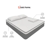 Combo Colchón Sencillo Lyte 100x190 + 1 Almohada + Sabana Resortada + 1 Funda