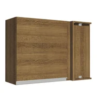 Mueble De Cocina Superior De Esquina Glamy 1 Puerta Marrón